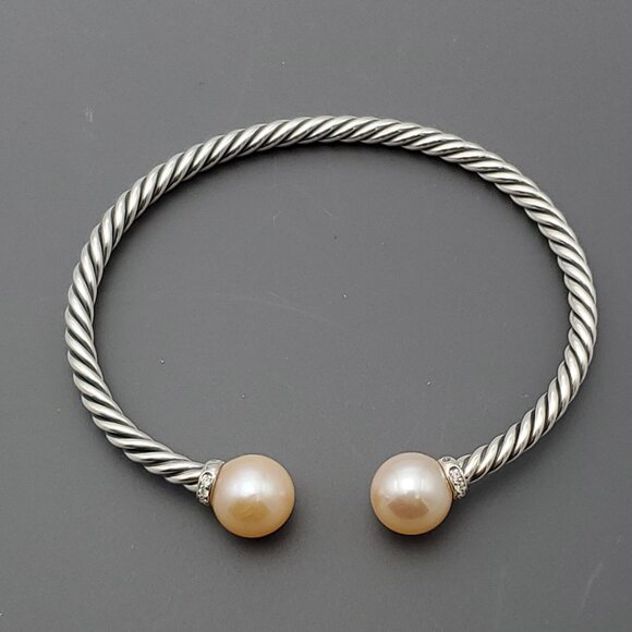 David Yurman Bracelet with Pink Pearls & Diamonds